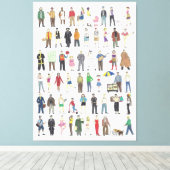 NYCニューヨーク市民アートプリントの人々 キャンバスプリント (インサイチュ (ウッドフロア))