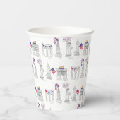 NYCニューヨーク市7月4日アメリカ愛国花火 紙コップ (裏面)