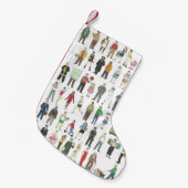 NYCニューヨーク市NY市民の隣人の人々 スモールクリスマスストッキング (正面 (吊り時))