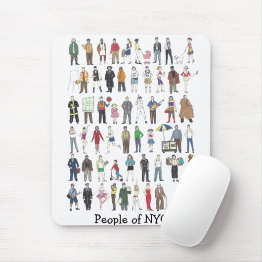 NYCニューヨーク・ヨーカーシティマウスパッドの人々 マウスパッド (マウス)