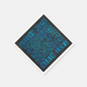 NYCネイバーズブルー スタンダードカクテルナプキン (角)