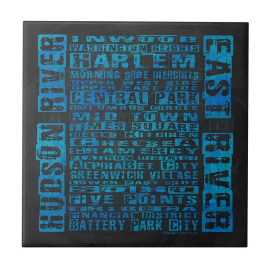 NYCネイバーズブルー タイル (正面)