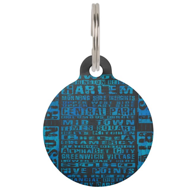 NYCネイバーズブルー ペット　ネームタグ (正面)