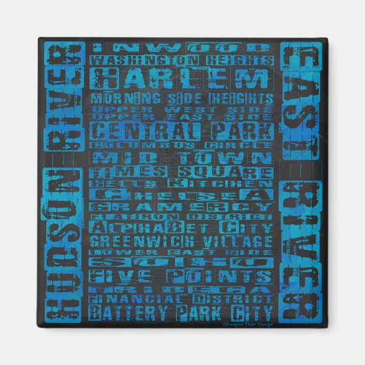 NYCネイバーズブルー マグネット (正面)