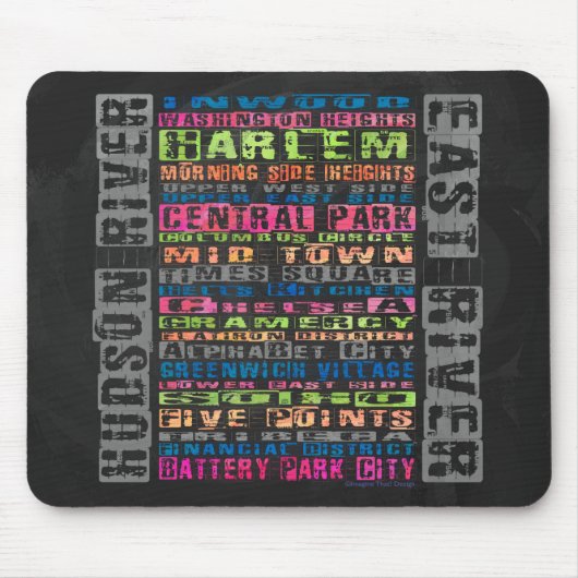 NYCネイバーズレインボー マウスパッド (正面)