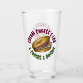 NYCノバゲルクリームチーズケーパーズロックス玉ねぎ タンブラーグラス (正面)