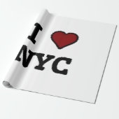 NYCハート ラッピングペーパー (アンロールド)