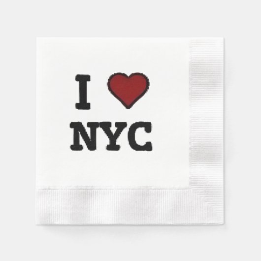 NYCハート 縁ありカクテルナプキン (正面)