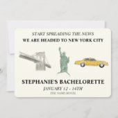 NYCバチェロレッテ 招待状 (正面)