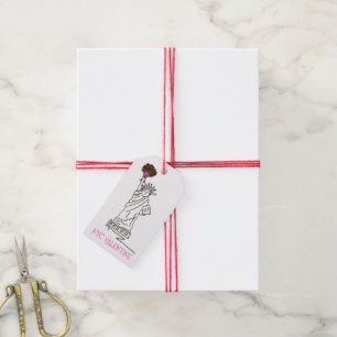 NYCバレンタイン自由の像バラギフトラベル ギフトタグ