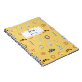 NYCパターよくはしゃぐン黄色名螺旋ノートブック ノートブック (右側)