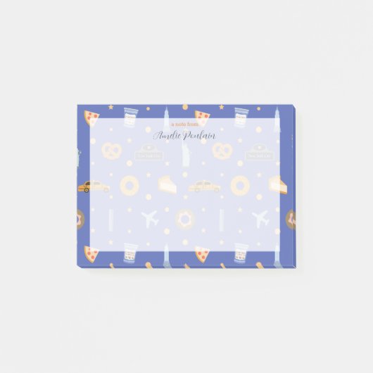 NYCパターモダンン王室のブルー名 ポストイット (正面)