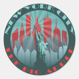 NYCビッグアップルラウンド ラウンドシール