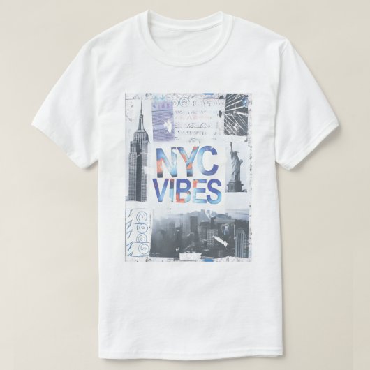 NYCビーズアーバングラフィックティユニセックスー Tシャツ (デザイン正面)