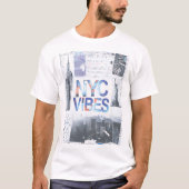 NYCビーズアーバングラフィックティユニセックスー Tシャツ (正面)