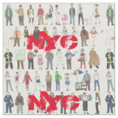 NYCピープルニューヨーク市市民ニューヨーク ファブリック (クローズアップ)