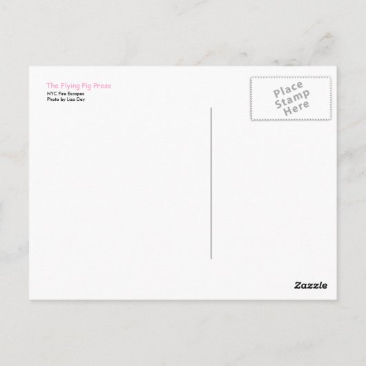 NYCファイアエスケープポストカード ポストカード (裏面)