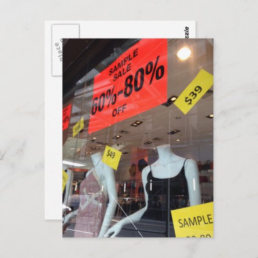 NYCファッション服飾ディストリクトサンプルセールニューヨーク ポストカード