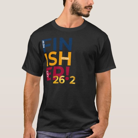 NYCフィニッシャ26.2 |マラソンランナー Tシャツ (正面)