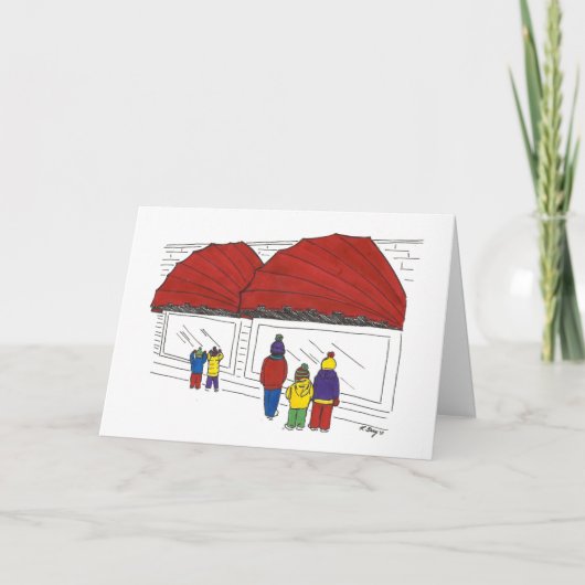 NYCフィフスアベニューウィンドウショッピングクリスマスホリデイ シーズンカード (正面)