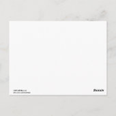 NYCフラティロンスカイラインシルエットBl Stテーブル番号 ポストカード (裏面)