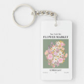 NYCフラワーマーケットアッパーイーストキーチェエレガントーン キーホルダー (正面)