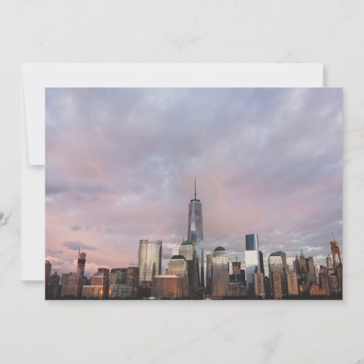 NYCフリーダムタワー写真-日付を救う セーブザデート (裏面)