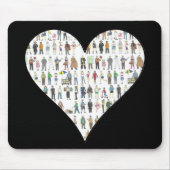 NYCブラックハートニューヨークシティピープルマウスパッド マウスパッド (正面)