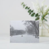 NYCブリザードアッパーウエストサイドリバーサイドパークスノー ポストカード (スタンド正面)