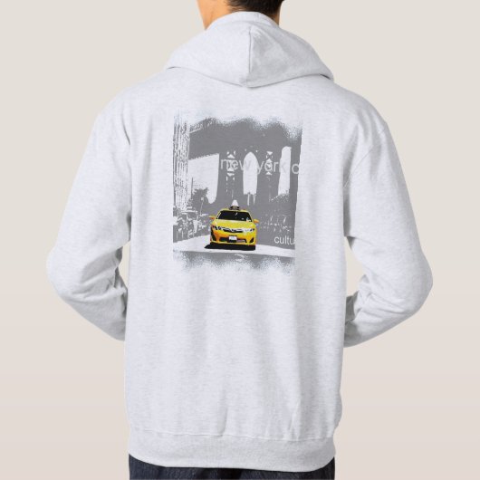 Nycブルックリンブリッジイエロータクシニューヨークシティ パーカ (裏面)