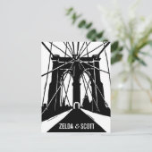 NYCブルックリンブリッジ |日付はがきを保存 案内ポストカード (スタンド正面)