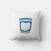 NYCブルーギリシャのデリコーヒーカップを提供して幸せ クッション (正面)