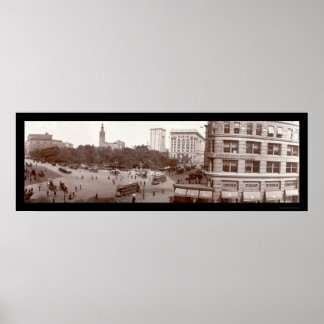 NYCマディソンスクエア写真1907 ポスター