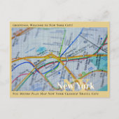 Nycメトロ計画マップNew York Close up Travel City ポストカード (正面)