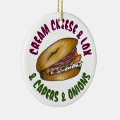 NYCユダヤ人デリノバゲルロックスケーパーズクリームチーズ セラミックオーナメント (右)