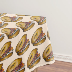 NYCユダヤ人デリベーゲルケーパーロックスクリームチーズ テーブルクロス