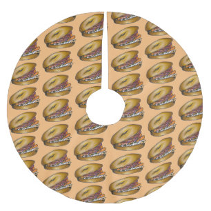 NYCユダヤ人デリベーゲルケーパーロックスクリームチーズ ブラッシュドポリエステルツリースカート