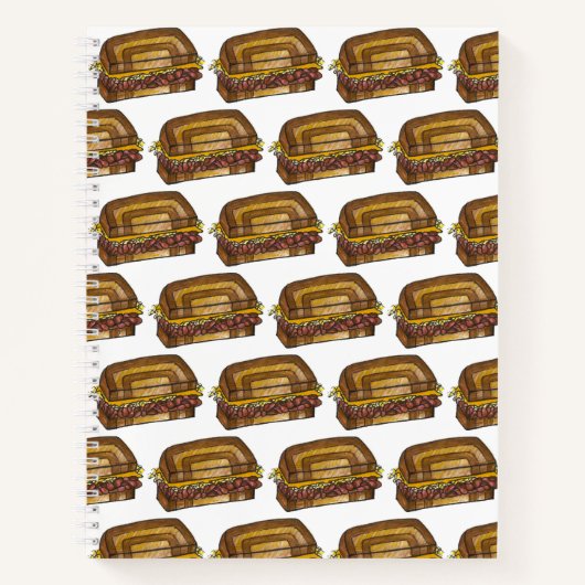 NYCユダヤ人デリルーベンコーニングビーフサンドイッチグルメ ノートブック (正面)