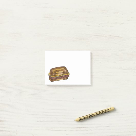 NYCユダヤ人デリルーベンサンドイッチグルメポストイット ポストイット (デスク上)