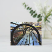 NYCユニークセントラルパークの公園ベンチ ポストカード (スタンド正面)