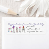 NYCランドマークニューヨーク市復活祭ラベル ラベル (インサイチュ)