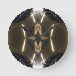 NYCランドマーク未来的な珍しい都市の優雅さ ラウンド壁時計