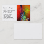 NYCレインボーサイケデリックカラー自由像1R 名刺 (正面/裏面)