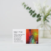 NYCレインボーサイケデリックカラー自由像1R 名刺 (スタンド正面)