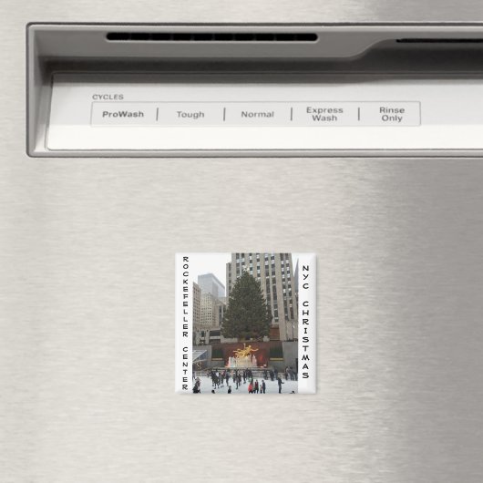 NYCロックフェラーセンターアイススケートで滑るリンク磁石 マグネット (インサイチュ (食洗機))