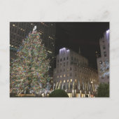 NYCロックフェラーセンタークリスマスツリーニューヨーク シーズンポストカード (正面)