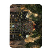NYCロックフェラーセンタークリスマスツリー降雪 マグネット (縦)