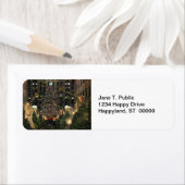 NYCロックフェラーセンタークリスマスツリー降雪 ラベル (インサイチュ)