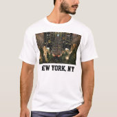 NYCロックフェラーセンタークリスマスツリー降雪 Tシャツ (正面)