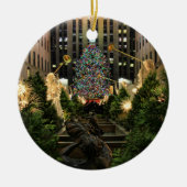 NYCロックフェラーセンタークリスマスツリー，天使 セラミックオーナメント (正面)